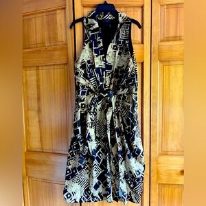 Donna Karan Geometric Printed Dress